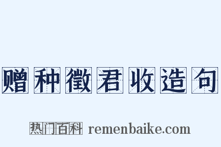 赠种徵君收造句是什么意思的图片